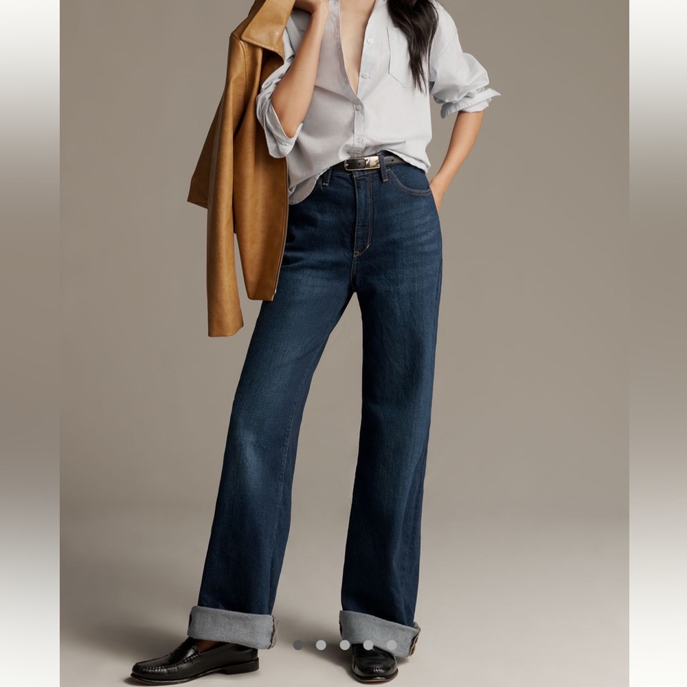 The Austyn High Rise Cuffed Wide Leg Jean